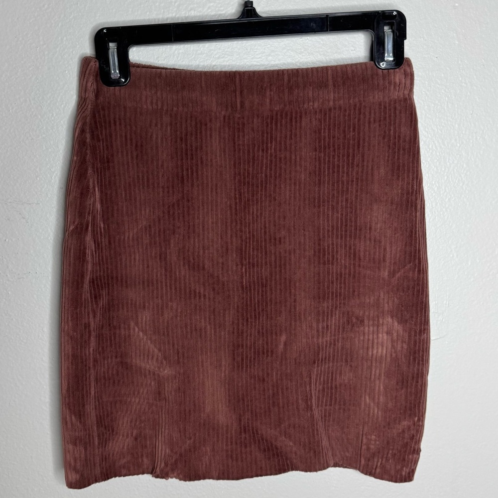 Free People Mauve Corduroy Cotton Mini Skirt Pull On